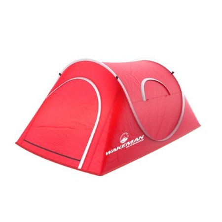 LEISURE SPORTS Pop-up Tent 2-person Water Resistant Barrel Style Tent for Camping with Rain Fly And Carry Bag (Red) 785824GQY